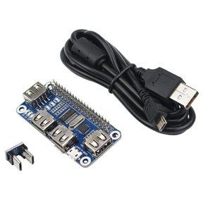 Versatile USB Hub for Raspberry Pi Projects, Adds 4 USB Ports, USB to UART for Serial Communication