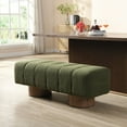 thumbnail image 1 of Versatile Upholstered Dining Bench - PU with Wood Legs 300 LBS Weight Capacity, 1 of 9