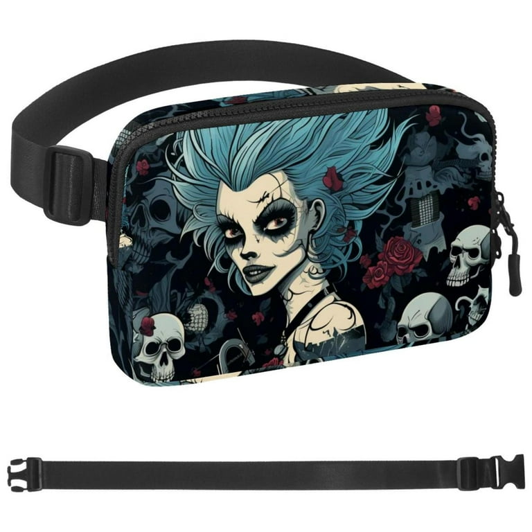 Versatile Waist Pack for Active Lifestyles Running Travel Cycling Fanny Pack with Adjustable Strap Casual and Functional Skull Punk Style Walmart