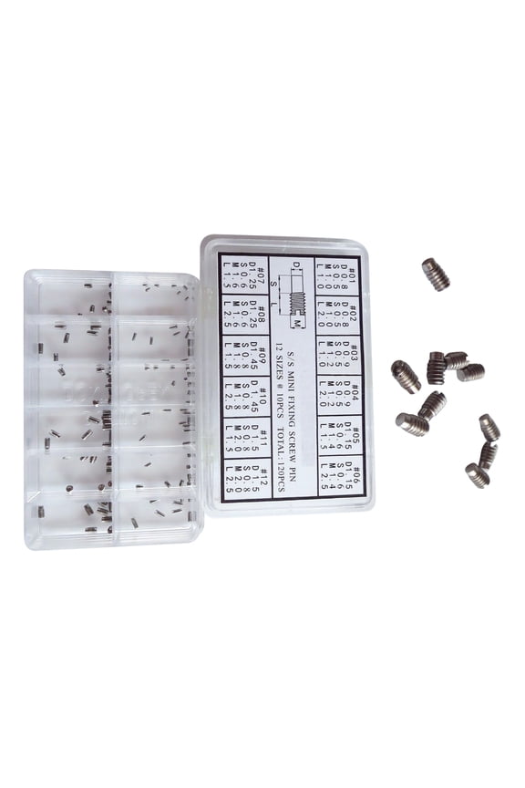 Versatile Watch Screws Assortment Set 12 Different Sizes, Stainless Steel, Great for Watch Replacement and Repair, 120Pcs GUYUTING Spare Part