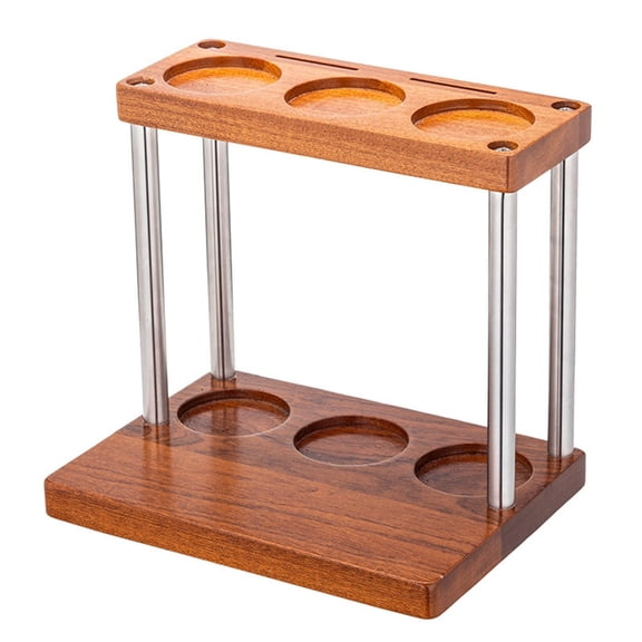 Versatile Wood Coffee Supplies Stand Holder Double Tiered Rack for Neat Kitchens