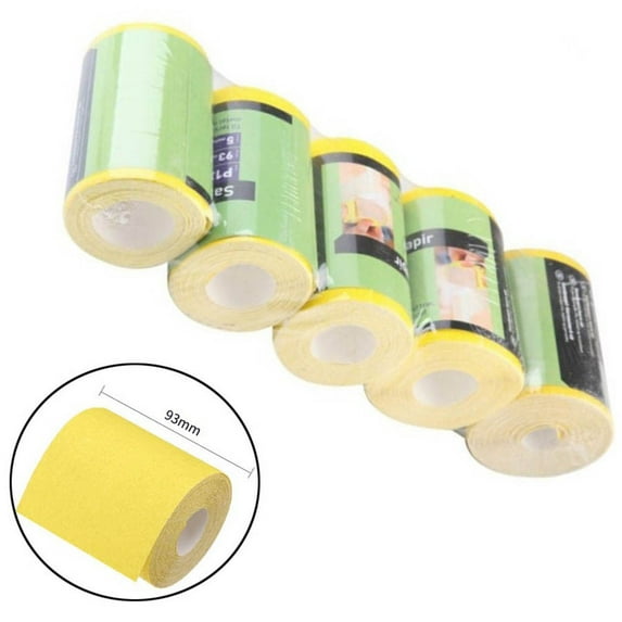 Versatile Yellow Aluminium Oxide Sandpaper Roll For Hand Sanding Blocks Pneumatic Air File Shoes And Dura Blocks 80# Fangkenuo