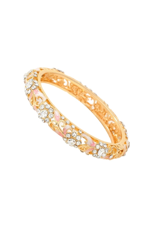 Versatile Zn Alloy Fish Tail Hollow Out Spring Bracelet Rhinestones Detail Wrist Chain for Styling Option