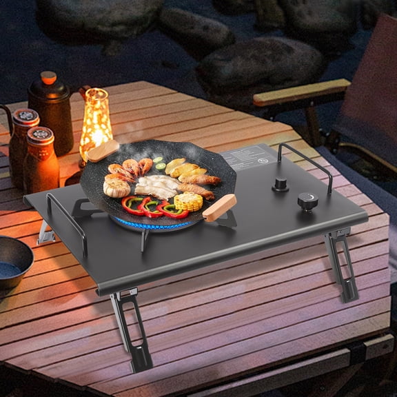 Versatile and Convenient, Camp Stove with Electronic Ignition, Adjustable Flame, Perfect for Hiking, Camping, and Picnics