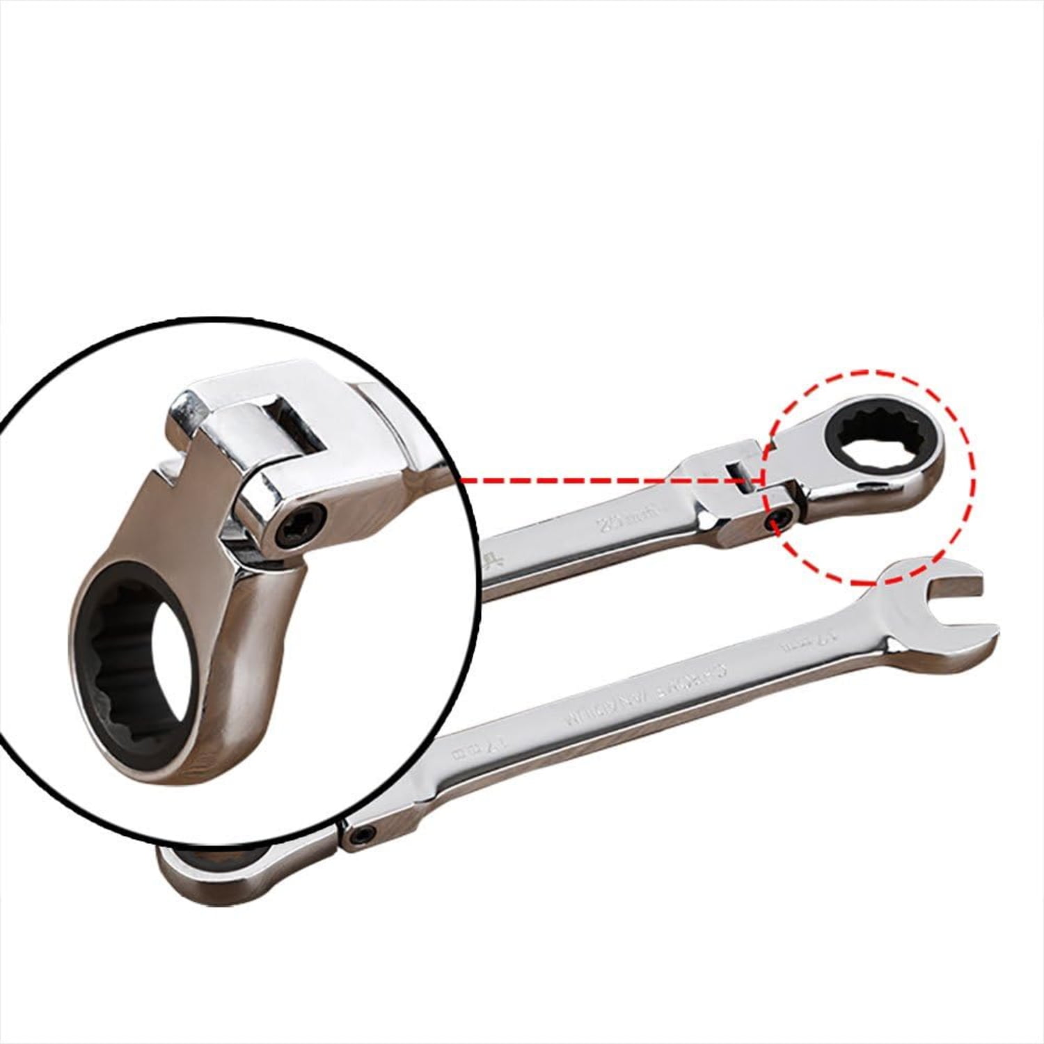 Versatile and practical 21mm Flexible Double Head Ratchet Spanner