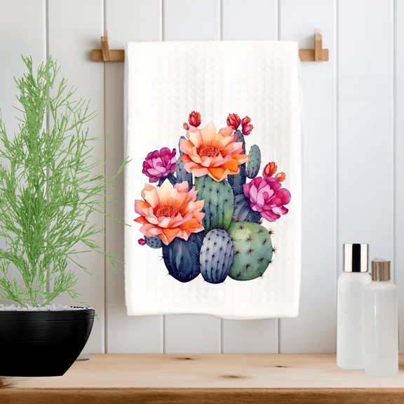 Versatility Cactus Dish Towel 16x24 Fun Kitchen Decor Desert Lover Gift