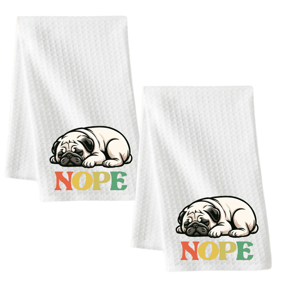 Versatility Dog Dish Towel Pug Funny Kitchen Dcor 16x24