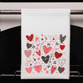 thumbnail image 1 of Versatility Printed Waffle Weave Kitchen Towel, 16"W x 24"L, Love Struck, 1 Piece, 1 of 6