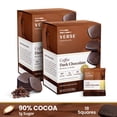 thumbnail image 1 of Verse Luxury Dark Chocolate Coffee Squares - Gluten Free, Keto Low Sugar Snack - 90% Dark Cocoa - Only 1g Cane Sugar - Individually Wrapped Vegan Cacao Chocolate Squares (9 Count, 2 Pack), 1 of 8