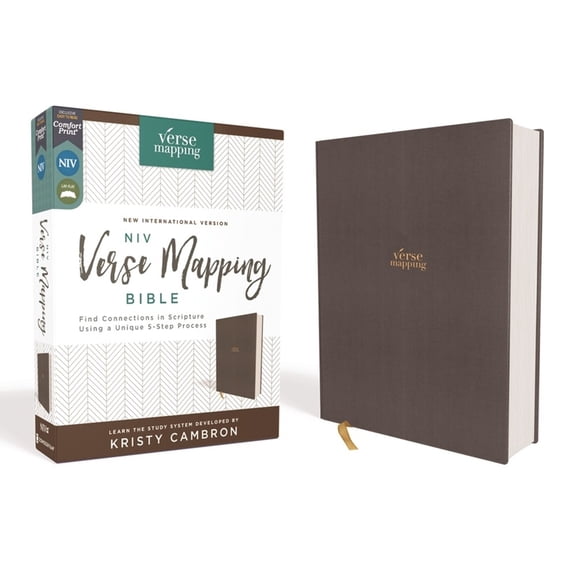 Verse Mapping Niv, Verse Mapping Bible, Cloth Over Board, Gray, Comfort Print: Find Connections in Scripture Using a Unique 5-Step Pro, (Hardcover)