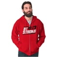 thumbnail image 1 of Verse Philippians 4:13 Be Strong Unisex Fleece Graphic Zip Up Hoodie Brisco Brands 3X, 1 of 5