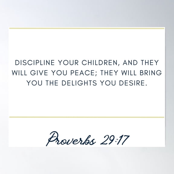 Verse Proverbs 29:17 Poster Wall Art, Modern Wall Decor For Living Room Bedroom, 8x12 UNFRAMED