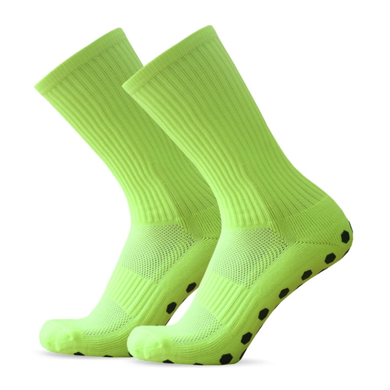 Versear 1 Pair Men's Soccer Socks Anti Slip Non Slip Grip Pads for
