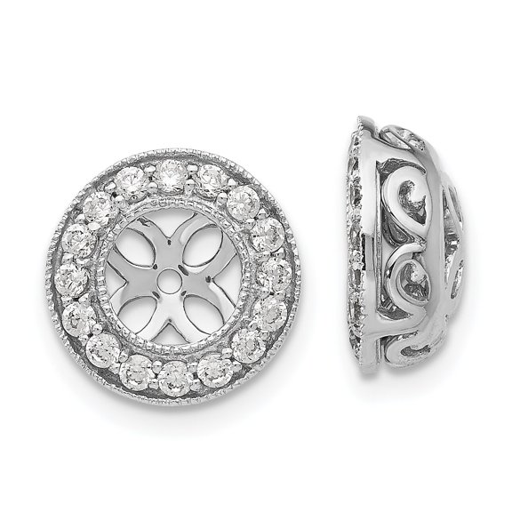 Versil 14K White Gold True Origin Lab Grown Diamond Earring Jackets by