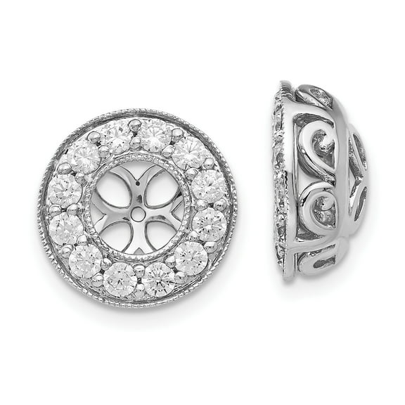 Versil 14K White Gold True Origin Lab Grown Diamond Earring Jackets by