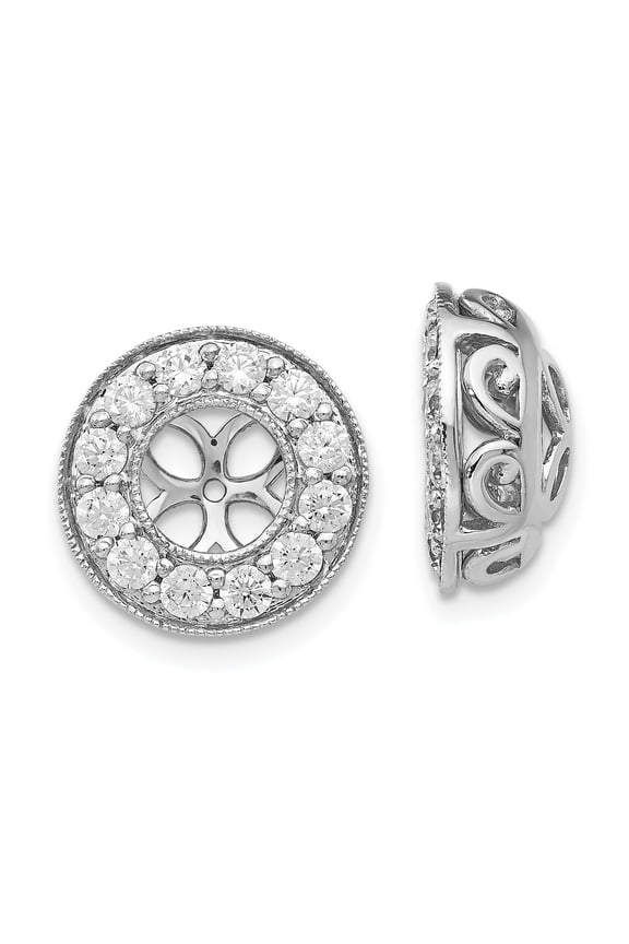 14K White Gold True Origin Lab Grown Diamond Earring Jackets by