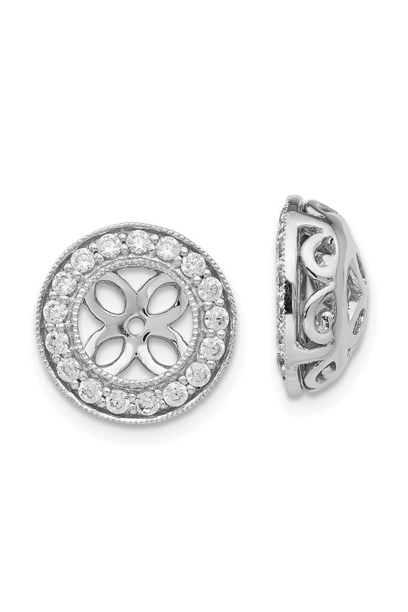 14K White Gold True Origin Lab Grown Diamond Earring Jackets by