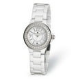 thumbnail image 1 of Ladies Charles Hubert White Ceramic Crystal Watch, 1 of 2