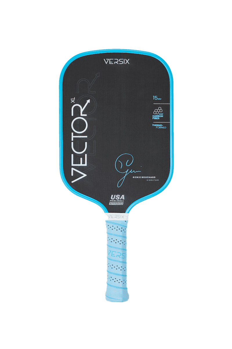 Versix Vector XL Genie Bouchard Pickleball Paddle, 15MM, Carbon Fiber ...