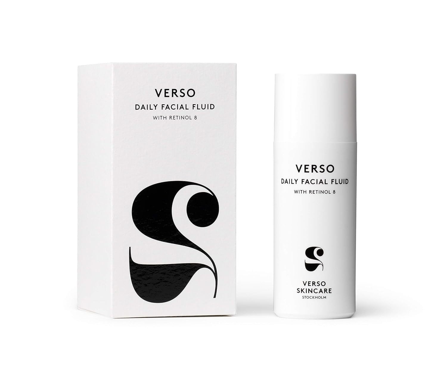 Verso Daily Facial Fluid, 1.6oz  Lightweight Retinol 8 Moisturizer for Face