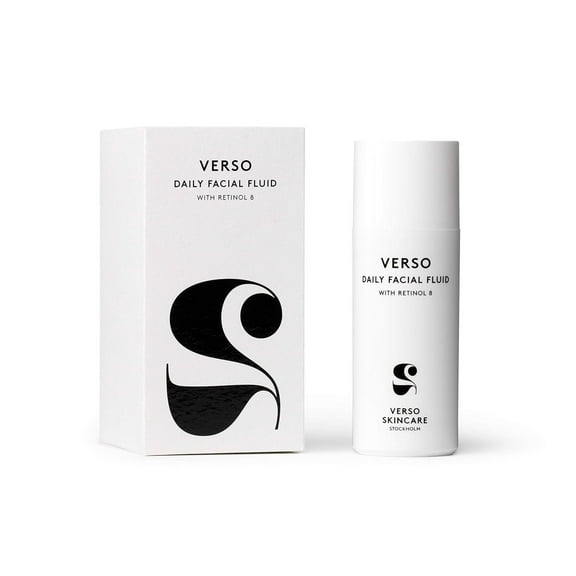 Verso Daily Facial Fluid, 1.6oz Lightweight Retinol 8 Moisturizer for Face