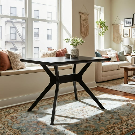 Verso Rectangular Dining Table (48in / 1220mm), Black