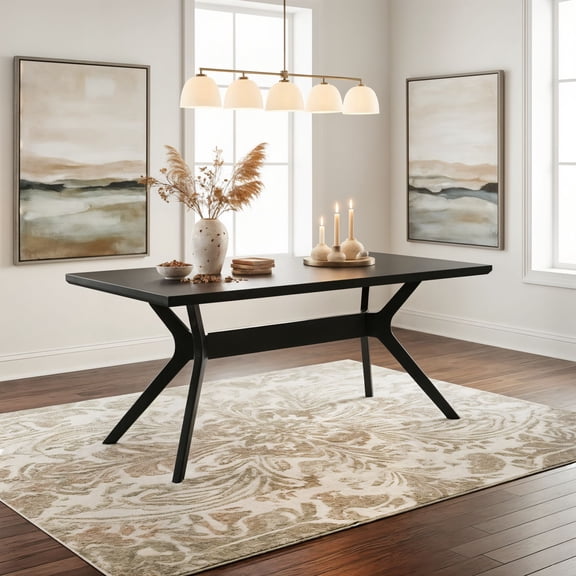 Verso Rectangular Dining Table (72in / 1830mm), Black
