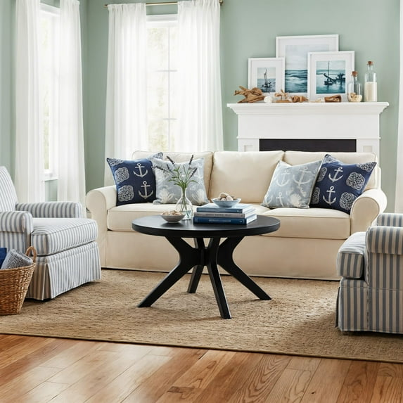 Verso Round Coffee Table (30in x 30in / 760mm x 760mm), Black