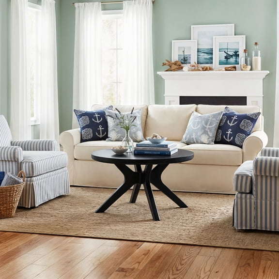 Verso Round Coffee Table (30in x 30in / 760mm x 760mm), Black