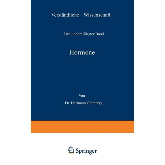 Verständliche Wissenschaft Hormone, Book 32, (Paperback)