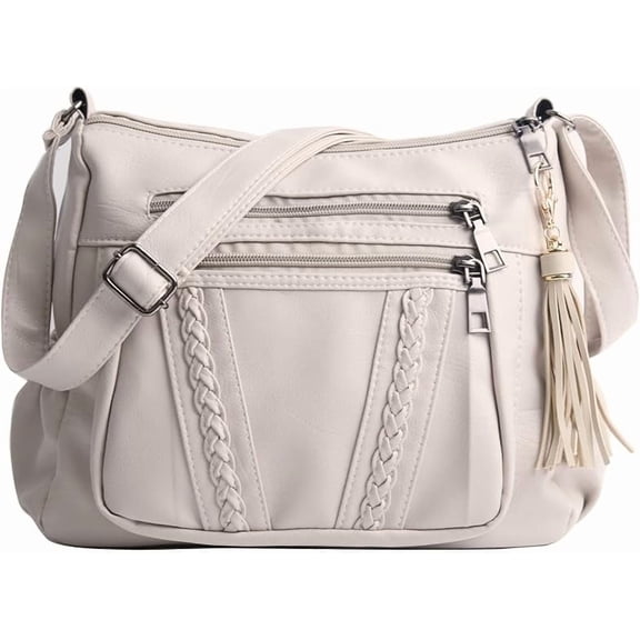 Verstarlin Crossbody Bags For Women Pocketbooks Soft PU Leather Purses and Handbags Multi Pocket Shoulder Bag