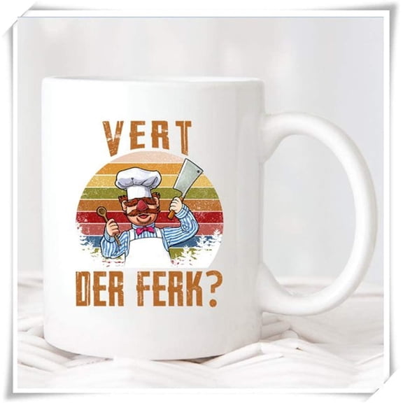 - Vert Der Ferk Mug, Swedish Chef,Chef Gift, Memes Gift, meme Mug, Swedish Chef Mug, 11oz Ceramic Coffee Novelty Mug/Cup