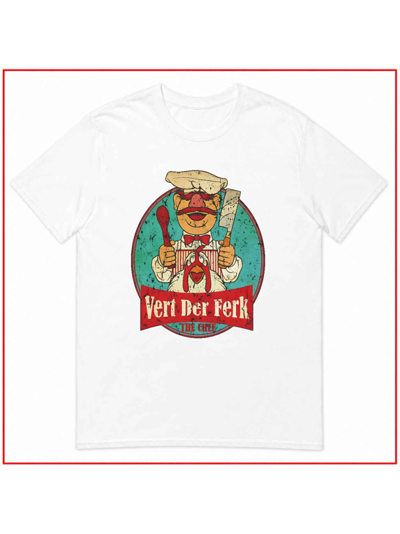 Vert Der Ferk Swedish Chef Style Funny Retro Graphic Unisex T Shirt V17279 Size S- 5XL