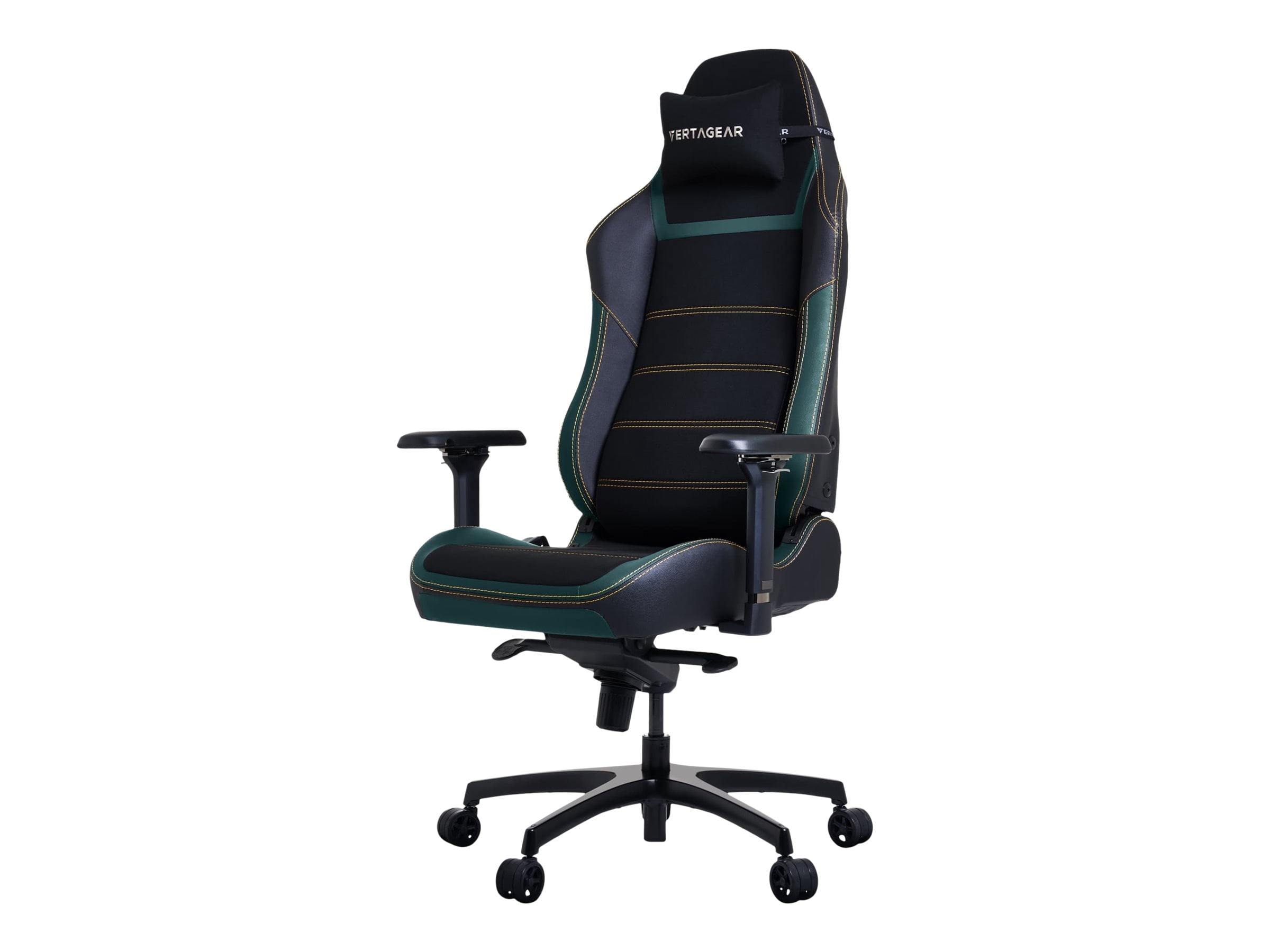 Vertagear PL6800 Ergonomic Big & Tall Gaming Chair featuring ContourMax Lumbar & VertaAir Seat systems - Midnight Green