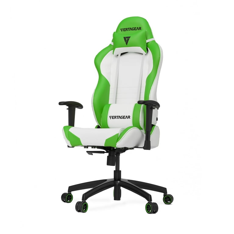 Gaming chair green and white sales