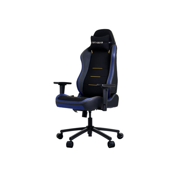 Vertagear S-Line SL3800 - Gaming chair - armrests - T-shaped - tilt - memory foam, steel frame, Ultra Premium High Resilience (UPHR) foam, aluminum alloy, PUC faux leather, fiber - midnight blue