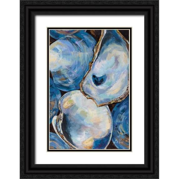 Vertentes, Jeanette 11x14 Black Ornate Wood Framed with Double Matting Museum Art Print Titled - Matununk Shells Light