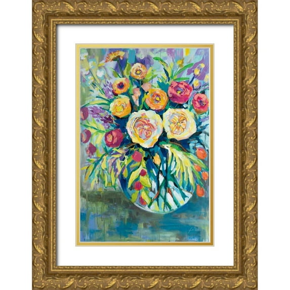 Vertentes, Jeanette 11x14 Gold Ornate Wood Framed with Double Matting Museum Art Print Titled - Summer Joy