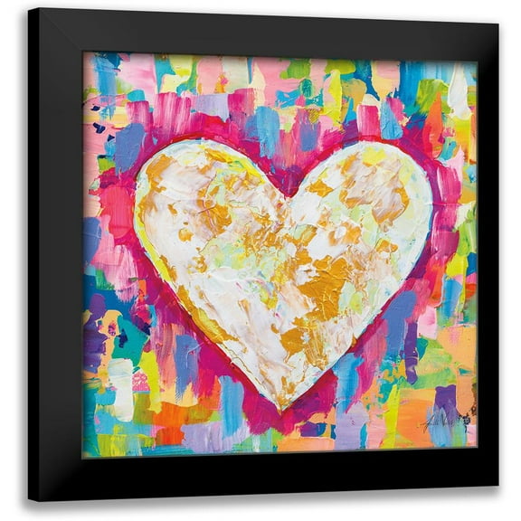 Vertentes, Jeanette 12x12 Black Modern Framed Museum Art Print Titled - Pure Love