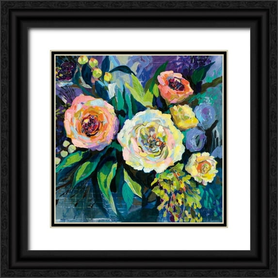 Vertentes, Jeanette 12x12 Black Ornate Wood Framed with Double Matting Museum Art Print Titled - Walk in the Garden