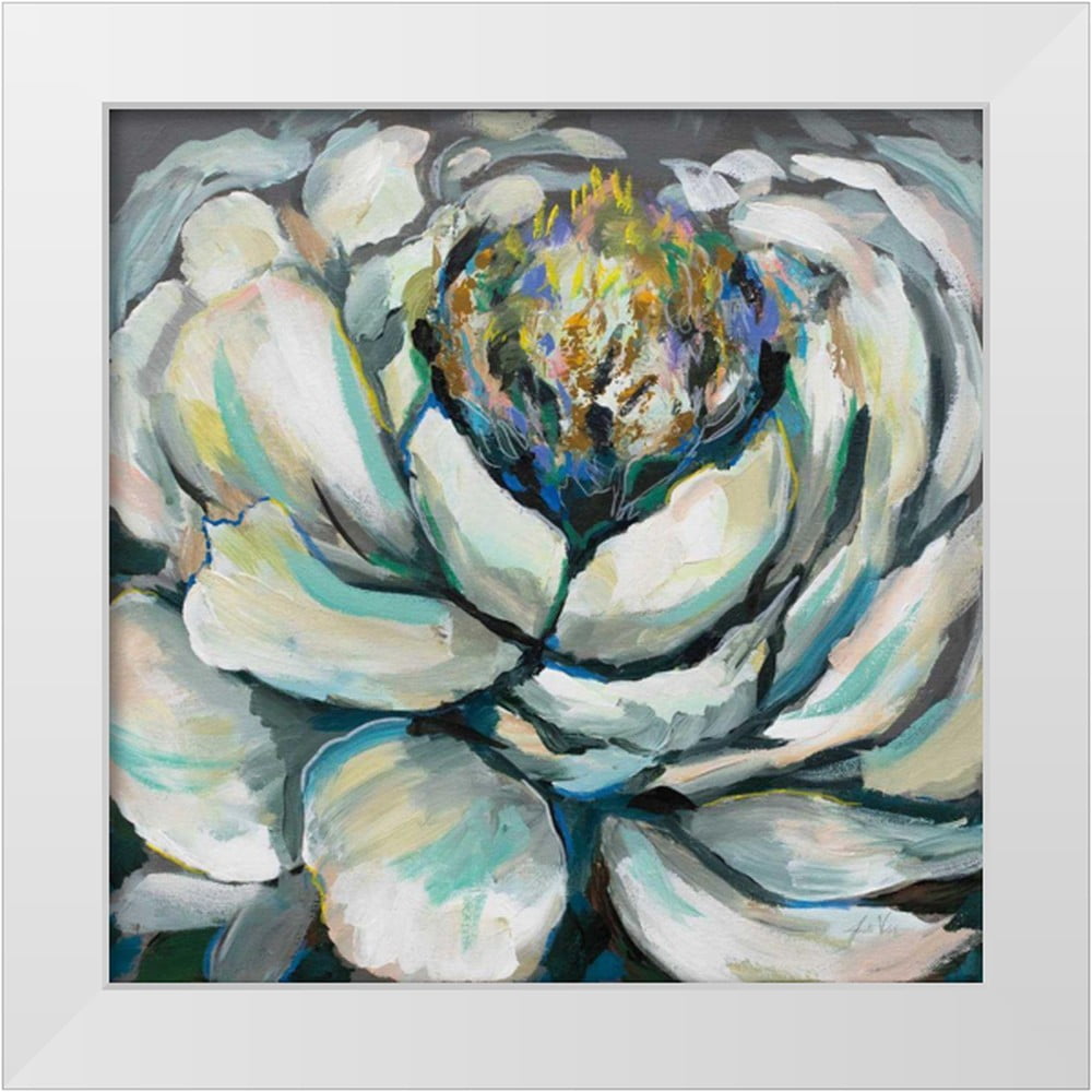Bloom II White and Blue Canvas Art Print