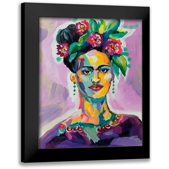 Vertentes, Jeanette 12x14 Black Modern Framed Museum Art Print Titled - Frida