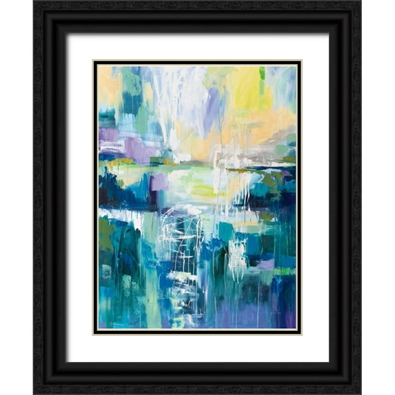 Vertentes, Jeanette 12x14 Black Ornate Wood Framed with Double Matting Museum Art Print Titled - Into the Water