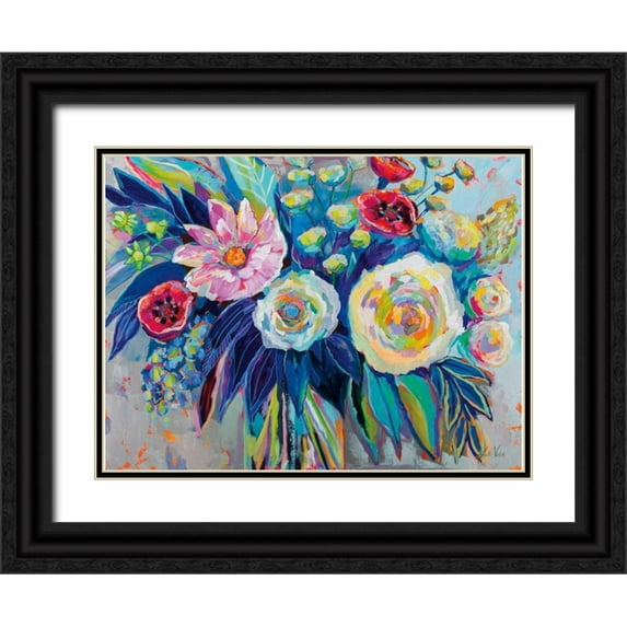 Vertentes, Jeanette 14x12 Black Ornate Wood Framed with Double Matting Museum Art Print Titled - Garden Variety