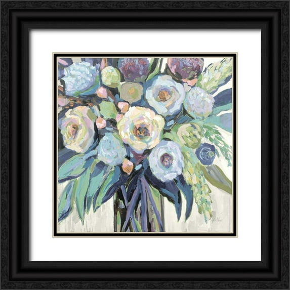 Vertentes, Jeanette 15x15 Black Ornate Wood Framed with Double Matting Museum Art Print Titled - Nighttime Neutral