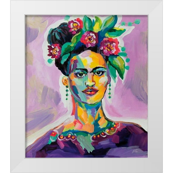 Vertentes, Jeanette 15x17 White Modern Wood Framed Museum Art Print Titled - Frida v2