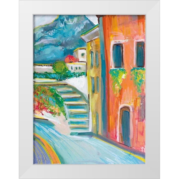 Vertentes, Jeanette 15x18 White Modern Wood Framed Museum Art Print Titled - Positano II