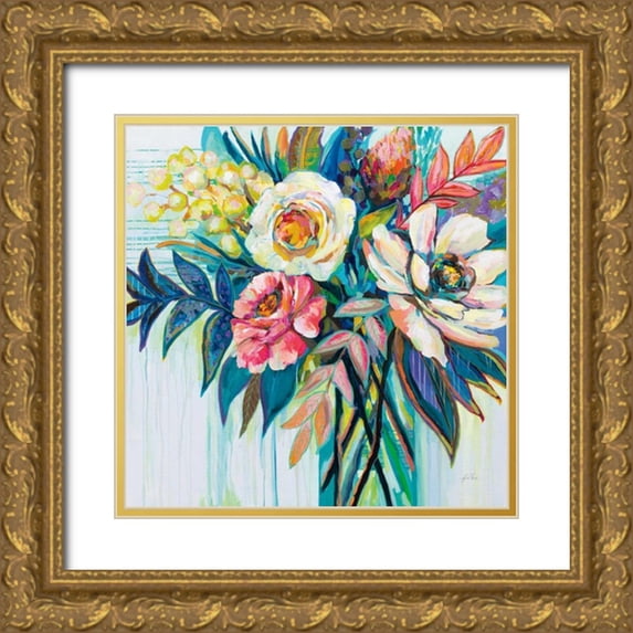 Vertentes, Jeanette 20x20 Gold Ornate Wood Framed with Double Matting Museum Art Print Titled - First Date