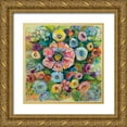 thumbnail image 1 of Vertentes, Jeanette 20x20 Gold Ornate Wood Framed with Double Matting Museum Art Print Titled - Floral Fireworks, 1 of 4