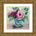 thumbnail image 1 of Vertentes, Jeanette 20x20 Gold Ornate Wood Framed with Double Matting Museum Art Print Titled - Pink Peonies I, 1 of 4